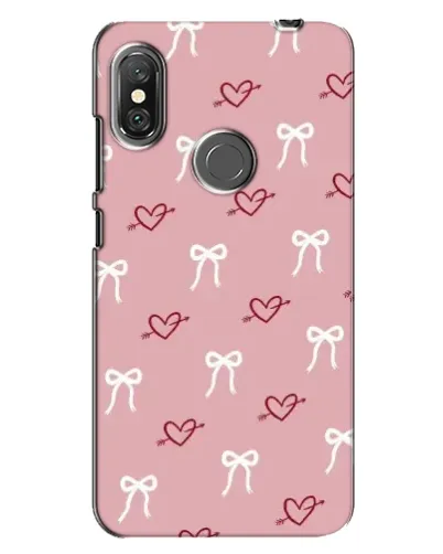 Чехол для Xiaomi Redmi Note 6 Pro с картинкой «Сердца и банты»