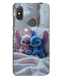 Чехол для Xiaomi Redmi Note 6 Pro с картинкой «Плюшевые Стич Ангел»