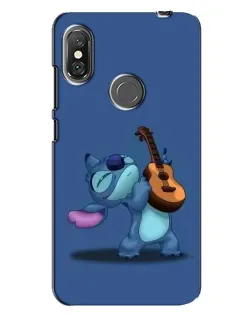 Чехол для Xiaomi Redmi Note 6 Pro с картинкой «Стич с укулеле»