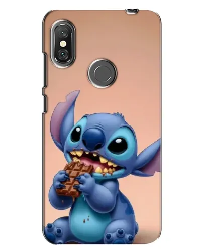 Чехол для Xiaomi Redmi Note 6 Pro с картинкой «Стич ест шоколад»