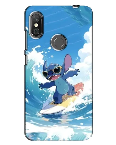 Чехол для Xiaomi Redmi Note 6 Pro с картинкой «Стич на волне»