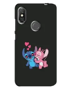 Чехол для Xiaomi Redmi Note 6 Pro с картинкой «Анжел целует Стича»