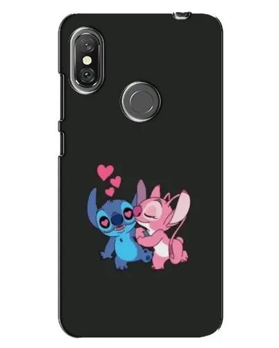 Чехол для Xiaomi Redmi Note 6 Pro с картинкой «Анжел целует Стича»
