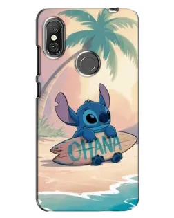Чехол для Xiaomi Redmi Note 6 Pro с картинкой «Стич на серфе»