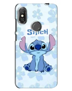 Чехол для Xiaomi Redmi Note 6 Pro с картинкой «Stitch среди цветов»