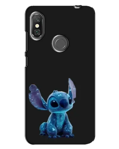 Чехол для Xiaomi Redmi Note 6 Pro с картинкой «Стич на черном»
