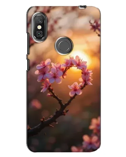 Чехол для Xiaomi Redmi Note 6 Pro с картинкой «Розовый цвет сердце на фоне заката» Чехол для Xiaomi Redmi Note 6 Pro с картинкой «Розовый цвет сердце на фоне заката»