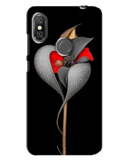 Чохол для Xiaomi Redmi Note 6 Pro з картинкою «Срібна фантазійна квітка» Чохол для Xiaomi Redmi Note 6 Pro з картинкою «Срібна фантазійна квітка»