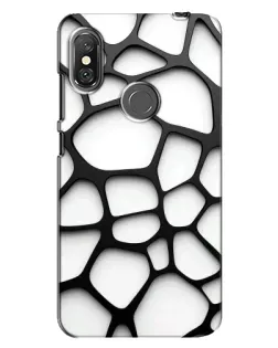 Чохол для Xiaomi Redmi Note 6 Pro з картинкою «Біла об'ємна сітка»