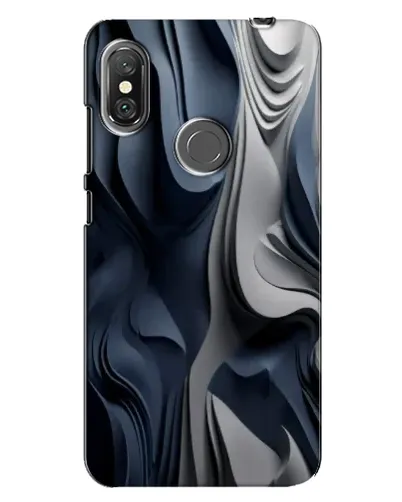 Чехол для Xiaomi Redmi Note 6 Pro с картинкой «Объемные синие складки» Чехол для Xiaomi Redmi Note 6 Pro с картинкой «Объемные синие складки»