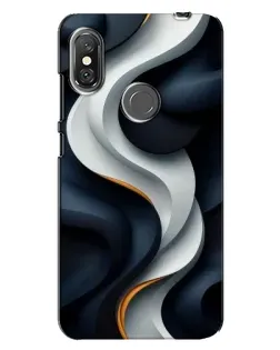 Чохол для Xiaomi Redmi Note 6 Pro з картинкою «Об'ємні чорно-білі стрічки» Чохол для Xiaomi Redmi Note 6 Pro з картинкою «Об'ємні чорно-білі стрічки»