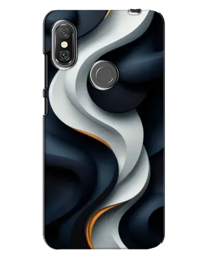 Чехол для Xiaomi Redmi Note 6 Pro с картинкой «Объемные черно-белые ленты» Чехол для Xiaomi Redmi Note 6 Pro с картинкой «Объемные черно-белые ленты»