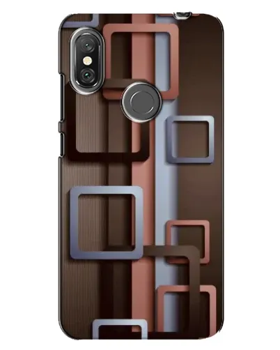 Чехол для Xiaomi Redmi Note 6 Pro с картинкой «Коричневые объемные квадраты» Чехол для Xiaomi Redmi Note 6 Pro с картинкой «Коричневые объемные квадраты»