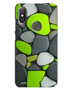 Чехол для Xiaomi Redmi Note 6 Pro с картинкой «Яркая неоновая галька»