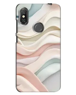 Чехол для Xiaomi Redmi Note 6 Pro с картинкой «Пастельные нежные волны»
