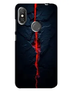 Чехол для Xiaomi Redmi Note 6 Pro с картинкой «Kрасная лавовая трещина»