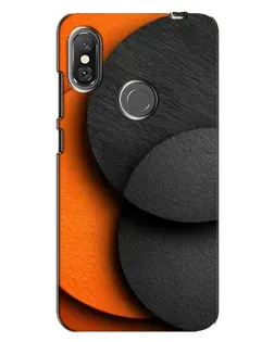 Чехол для Xiaomi Redmi Note 6 Pro с картинкой «Геометрия оранжевых кругов»