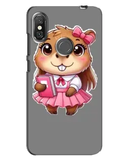 Чехол для Xiaomi Redmi Note 6 Pro с картинкой «Девочка капибара»