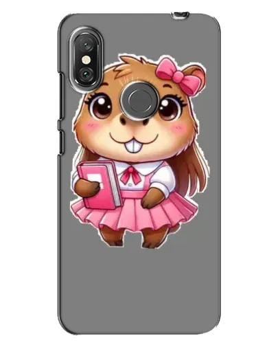 Чехол для Xiaomi Redmi Note 6 Pro с картинкой «Девочка капибара»