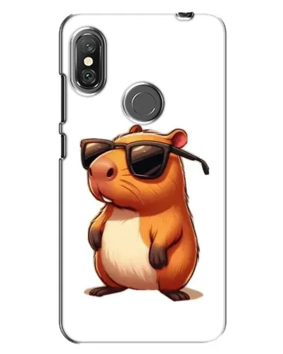 Чехол для Xiaomi Redmi Note 6 Pro с картинкой «Капибара в очках»
