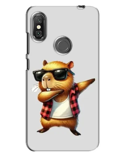 Чехол для Xiaomi Redmi Note 6 Pro с картинкой «Капибара рэпер даб»