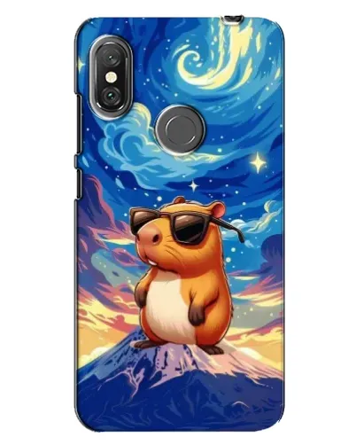 Чехол для Xiaomi Redmi Note 6 Pro с картинкой «Капибара Ван Гога»