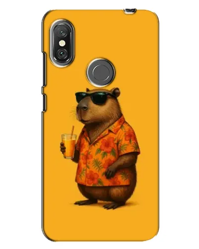 Чехол для Xiaomi Redmi Note 6 Pro с картинкой «Капибара на отдыхе»