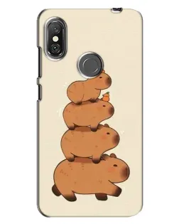 Чехол для Xiaomi Redmi Note 6 Pro с картинкой «Башня из капибар»