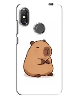 Чехол для Xiaomi Redmi Note 6 Pro с картинкой «Толстенькая капибара»