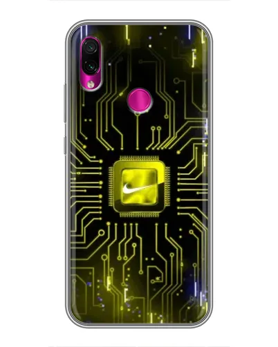 Чехол для Xiaomi Redmi Note 7 Pro с картинкой «Nike — золотая искра»