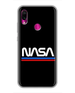 Чохол для Xiaomi Redmi Note 7 Pro з картинкою «NASA — класика Red Blue»