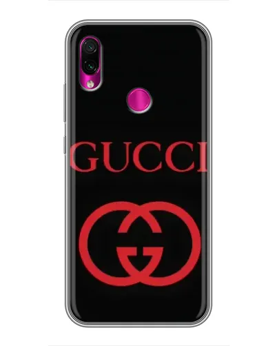 Чохол для Xiaomi Redmi Note 7 Pro з картинкою «Gucci — червоний логотип»