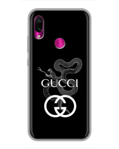 Чохол для Xiaomi Redmi Note 7 Pro з картинкою «Gucci — срібна змія»
