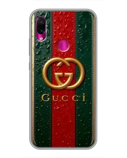 Чохол для Xiaomi Redmi Note 7 Pro з картинкою «Gucci — фірмова смуга та золото» Чохол для Xiaomi Redmi Note 7 Pro з картинкою «Gucci — фірмова смуга та золото»