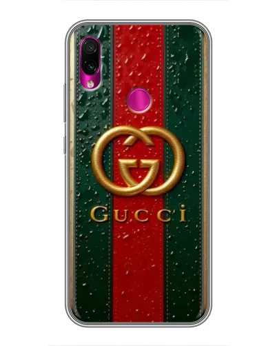 Чехол для Xiaomi Redmi Note 7 Pro с картинкой «Gucci — фирменная полоса и золото» Чехол для Xiaomi Redmi Note 7 Pro с картинкой «Gucci — фирменная полоса и золото»