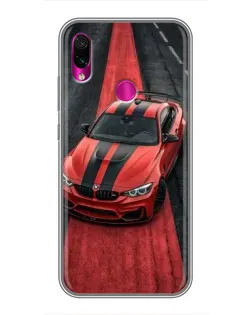 Чохол для Xiaomi Redmi Note 7 Pro з картинкою «BMW на червоній доріжці»
