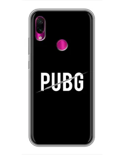 Чохол для Xiaomi Redmi Note 7 Pro з картинкою «PUBG — білий логотип»