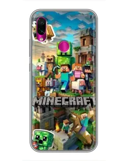 Чехол для Xiaomi Redmi Note 7 Pro с картинкой «Замок Minecraft»