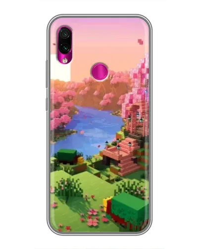 Чехол для Xiaomi Redmi Note 7 Pro с картинкой «Розовое дерево Minecraft»