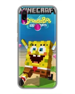 Чохол для Xiaomi Redmi Note 7 Pro з картинкою «Губка Боб Minecraft» Чохол для Xiaomi Redmi Note 7 Pro з картинкою «Губка Боб Minecraft»