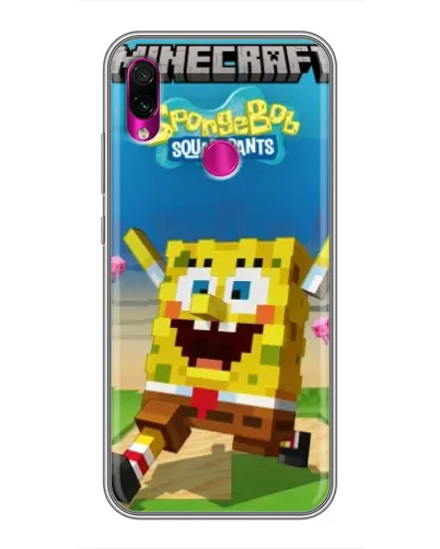 Чехол для Xiaomi Redmi Note 7 Pro с картинкой «Губка Боб Minecraft» Чехол для Xiaomi Redmi Note 7 Pro с картинкой «Губка Боб Minecraft»