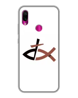 Чехол для Xiaomi Redmi Note 7 Pro с картинкой «Рыба и крест»