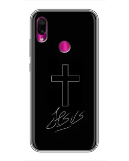 Чехол для Xiaomi Redmi Note 7 Pro с картинкой «Графический крест Jesus» Чехол для Xiaomi Redmi Note 7 Pro с картинкой «Графический крест Jesus»