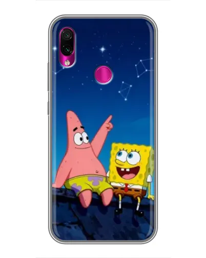 Чехол для Xiaomi Redmi Note 7 Pro с картинкой «Губка Боб и Патрик ночью» Чехол для Xiaomi Redmi Note 7 Pro с картинкой «Губка Боб и Патрик ночью»