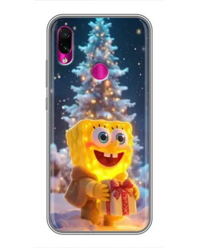 Чехол для Xiaomi Redmi Note 7 Pro с картинкой «Рождественский Спанч Боб» Чехол для Xiaomi Redmi Note 7 Pro с картинкой «Рождественский Спанч Боб»