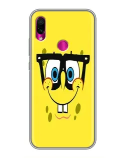 Чехол для Xiaomi Redmi Note 7 Pro с картинкой «Минималистичный Спанч Боб»