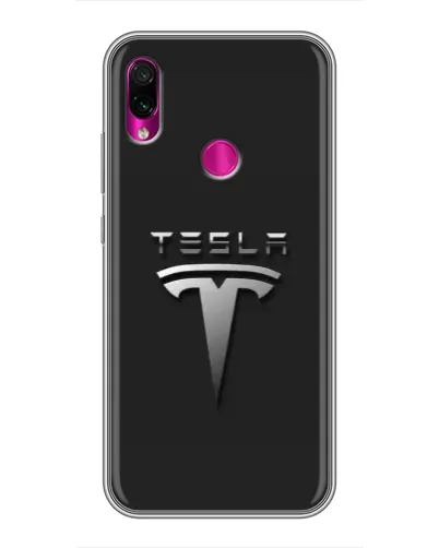 Чохол для Xiaomi Redmi Note 7 Pro з картинкою «Сталевий логотип Tesla» Чохол для Xiaomi Redmi Note 7 Pro з картинкою «Сталевий логотип Tesla»