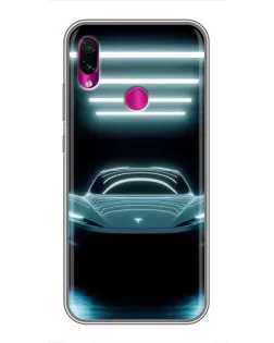 Чохол для Xiaomi Redmi Note 7 Pro з картинкою «Tesla в неоні»