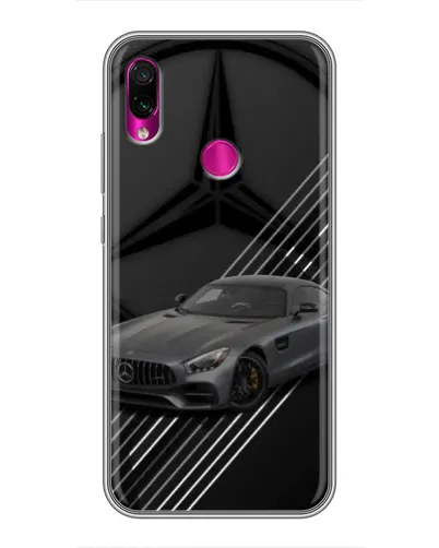 Чехол для Xiaomi Redmi Note 7 Pro с картинкой «Mercedes AMG — графика»