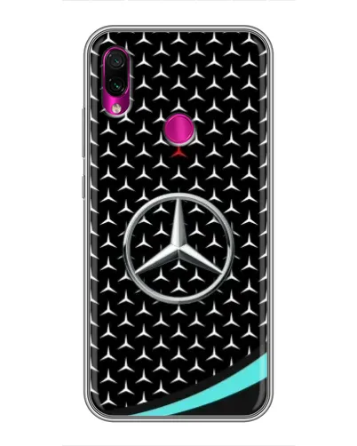 Чехол для Xiaomi Redmi Note 7 Pro с картинкой «Mercedes — бирюзовый акцент»